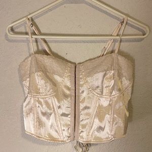 LA Hearts Pink Corset Top, Size Small